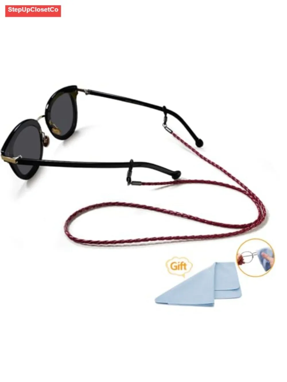 6 Pcs Leather Eyeglass Straps Holders for Women Men Kids Sunglasses Retainer
